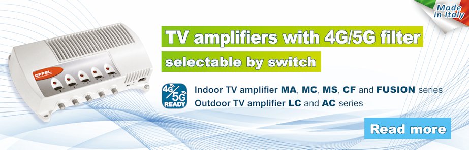TV amplifiers equipped with 4G/5G filter