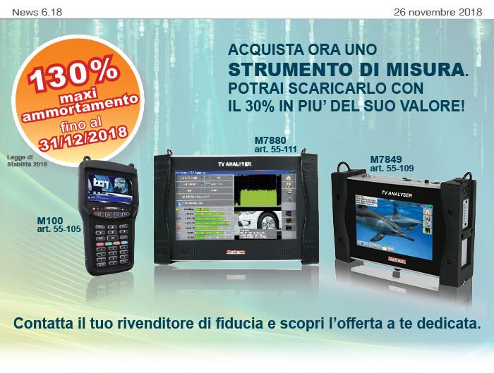 News6.18 del 26 novembre 2018 Strumento di misura TV-SAT: approfittane ora!