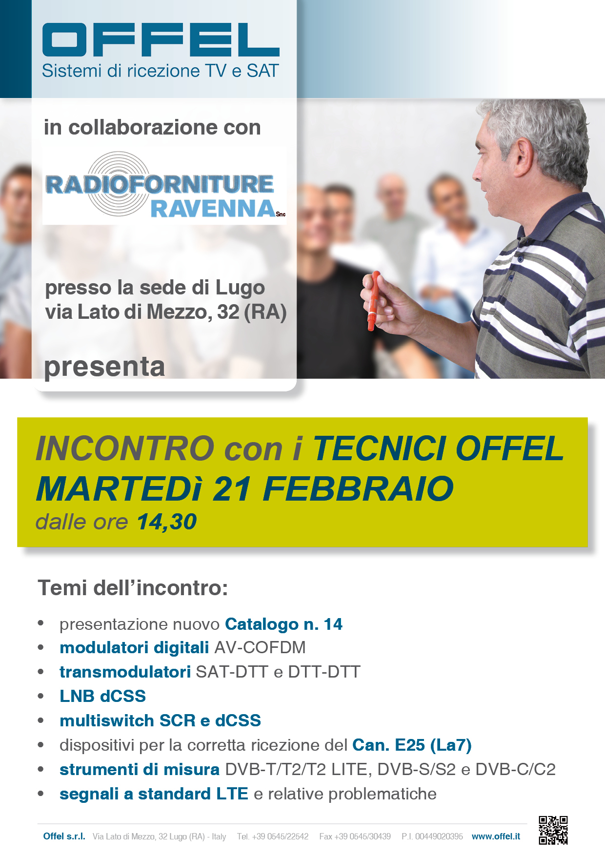 Locandina riunione del 21.02.2017 con Radioforniture Ravenna