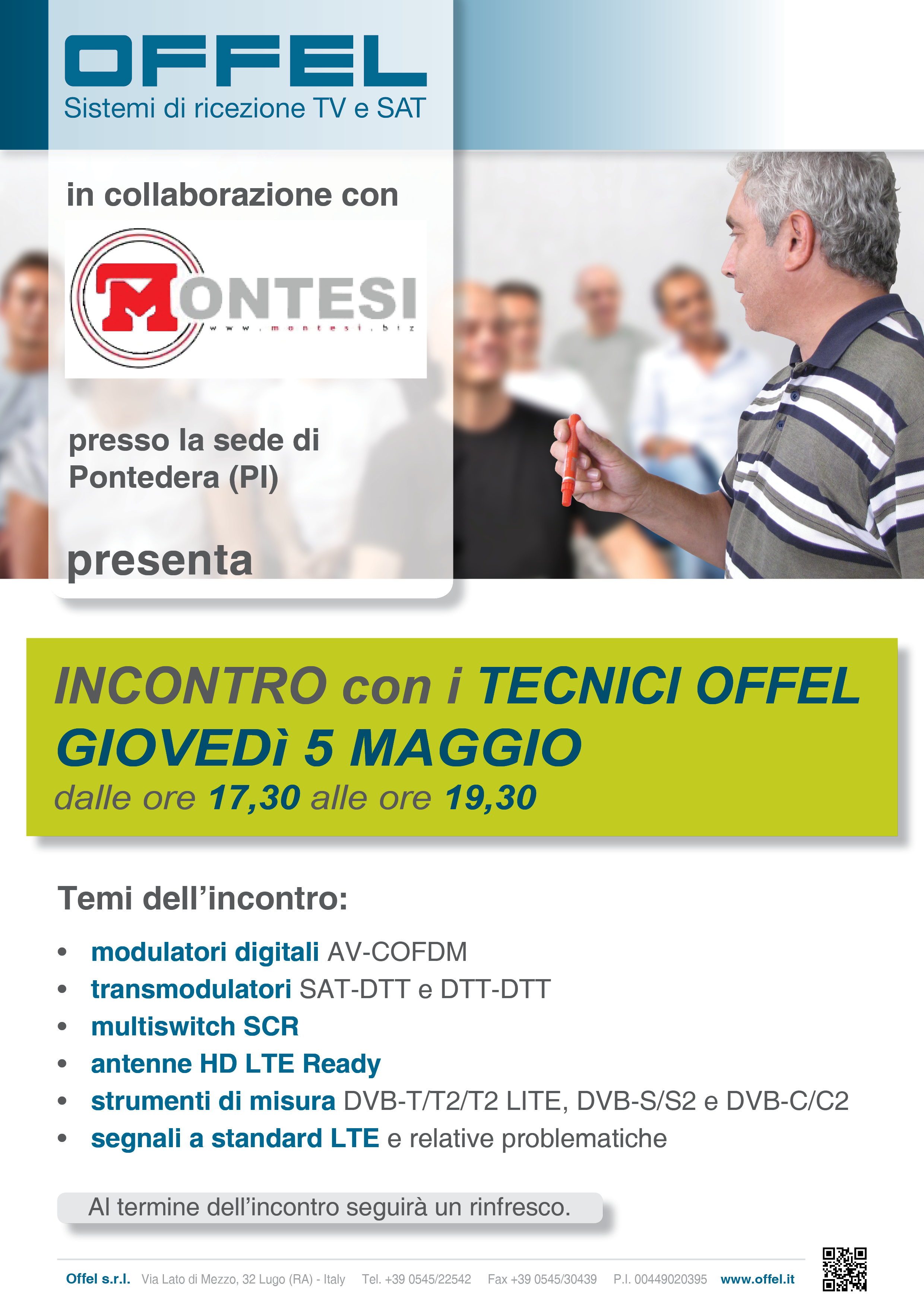 Locandina riunione del 5.05.2016 con Montesi a Pontedera (PI)