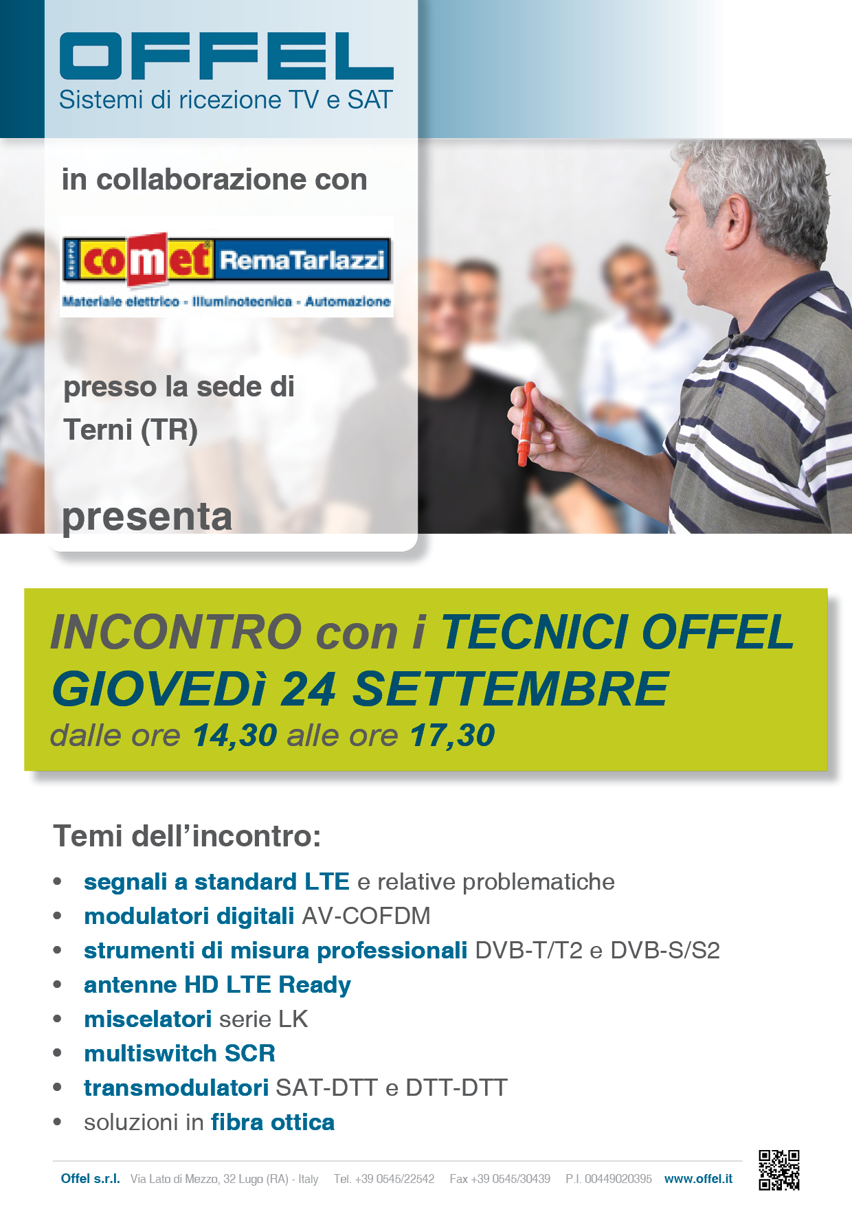 Locandina riunione del 24.09.2015 con COMET RemaTarlazzi a Terni